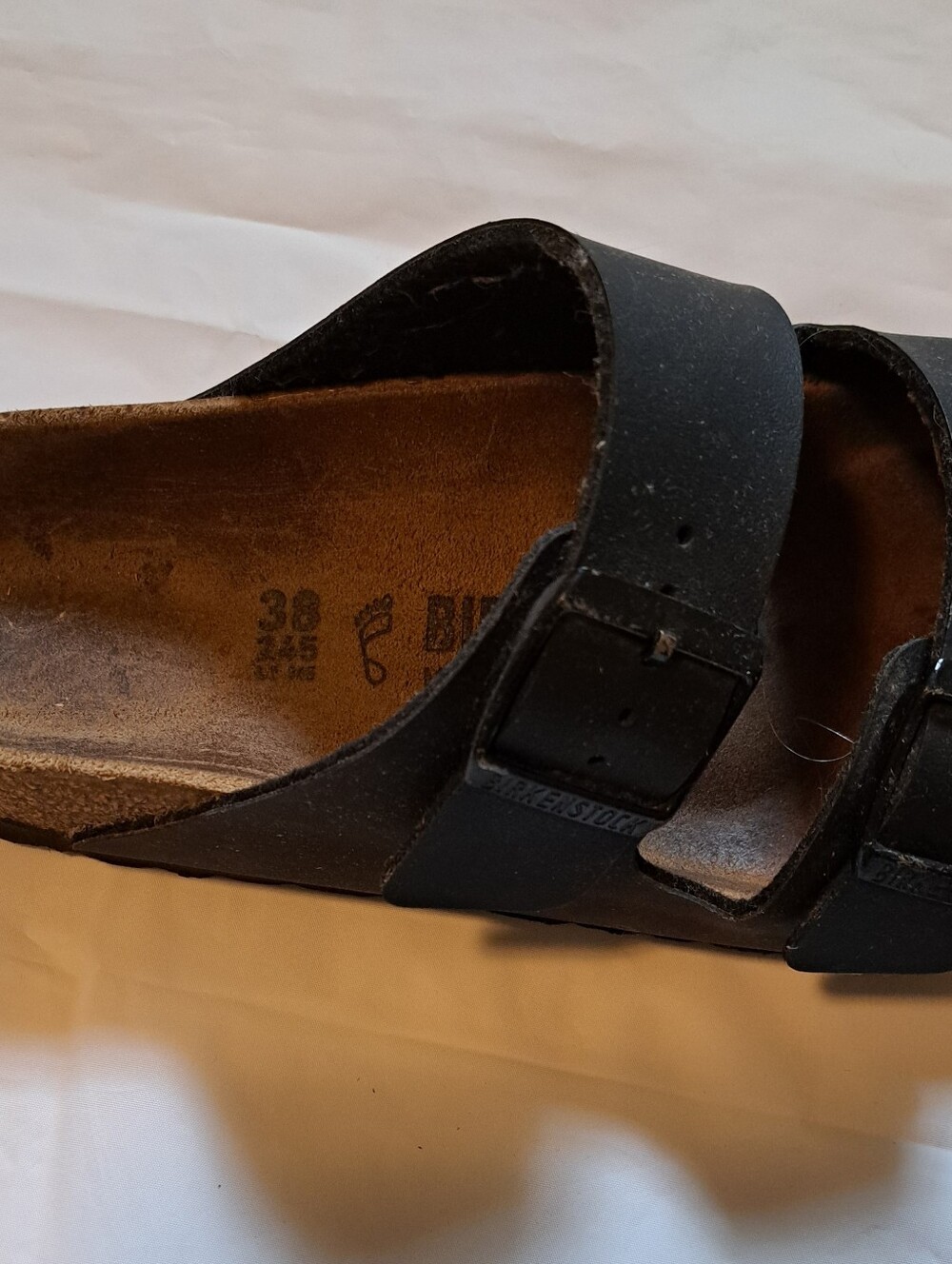 Black Double-Strap Birkenstock Slide Sandals - Picture 6 of 6